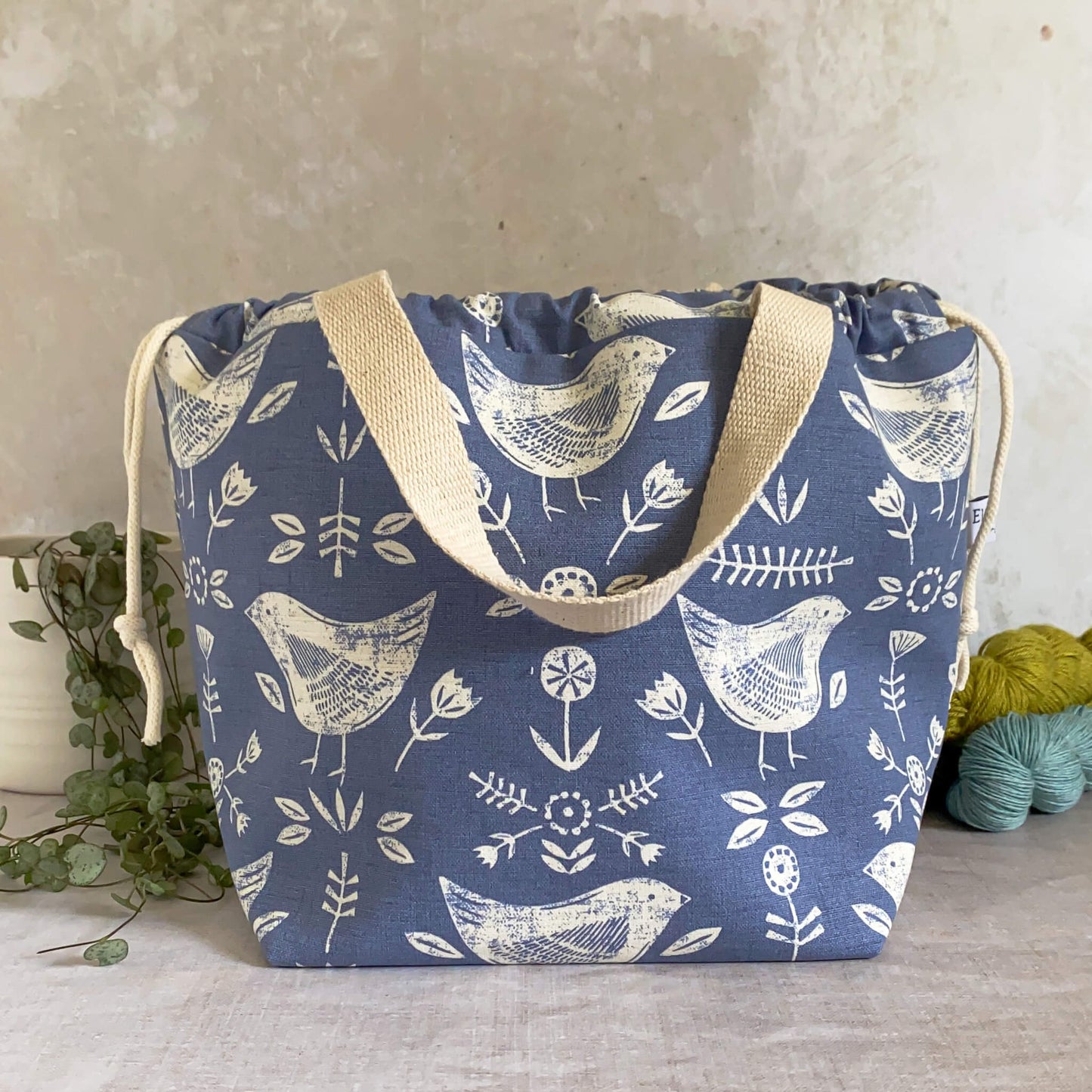 Large Drawstring Knitting Project Bag - Narvik