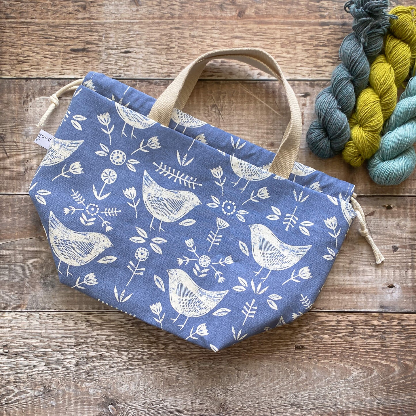 Large Drawstring Knitting Project Bag - Narvik