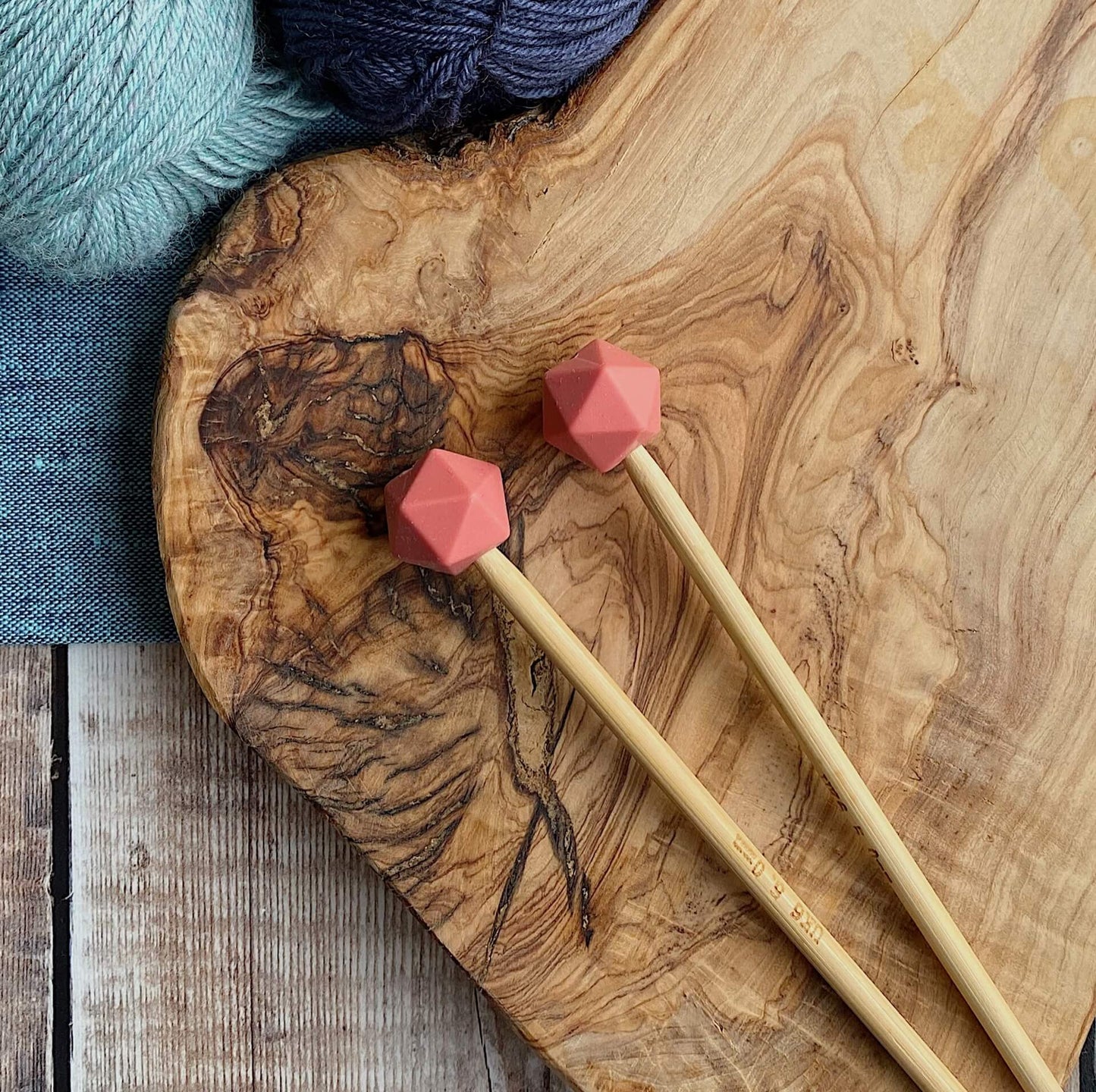 Silicone needle protectors in burnt autumn