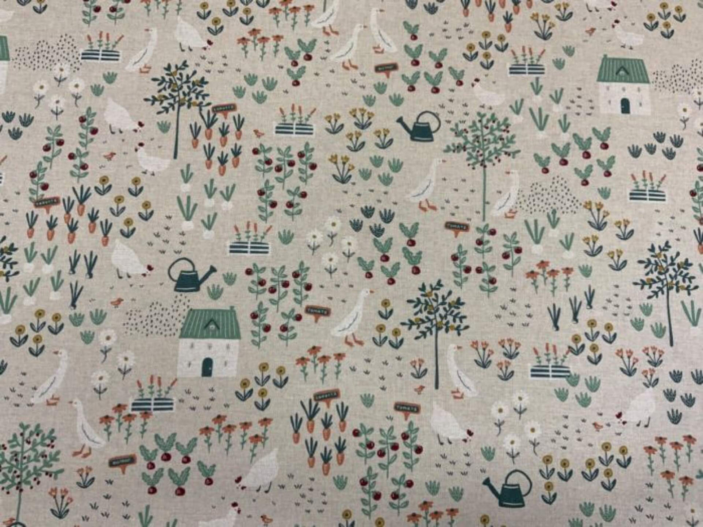 Large Drawstring Knitting Project Bag - Cottage Garden