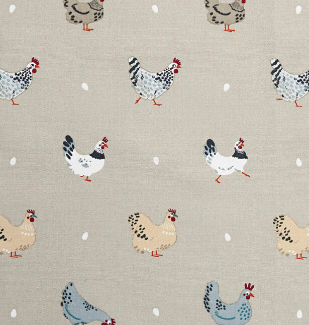 Everyday drawstring knitting project bag - Chickens