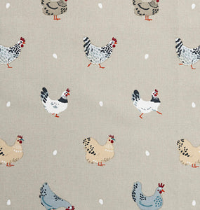 Midi zipped knitting project bag - Chickens